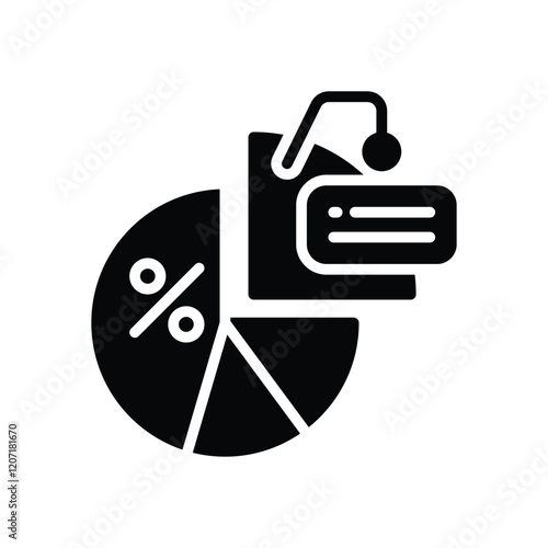 pie chart icon. vector glyh icon for your website, mobile, presentation, and logo design. photo