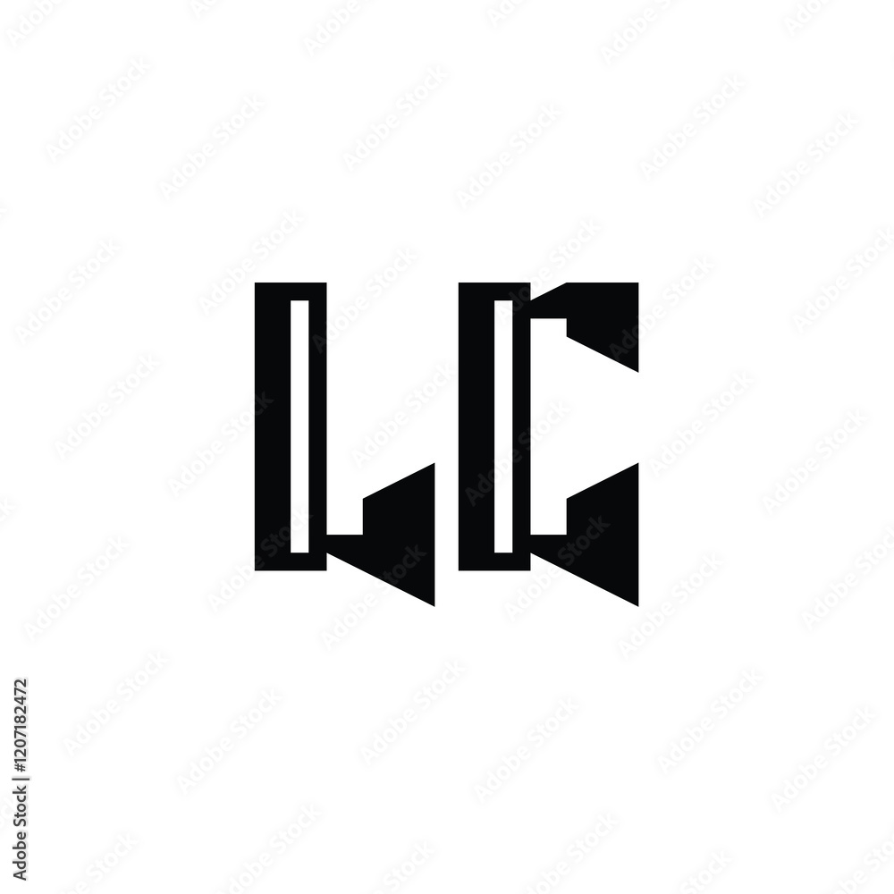 LC monogram logo design letter text name symbol monochrome logotype alphabet character simple logo LC monogram logo design letter text name symbol monochrome logotype alphabet character simple logo