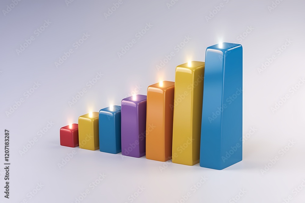 A graphic showing seven lit candles of increasing size and varying colors, arranged like an ascending bar graph, symbolizing growth and progress. A graphic showing seven lit candles of increasing size and varying colors, arranged like an ascending bar graph, symbolizing growth and progress.