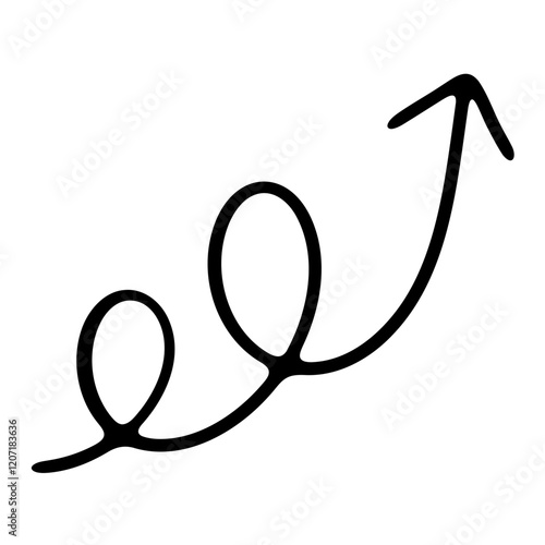 doodle hand drawn black and white outline elements for creative project.