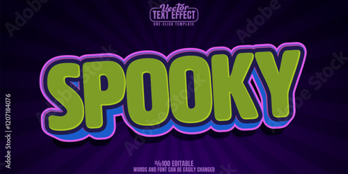 Spooky editable text effect, customizable halloween and scary 3d font style