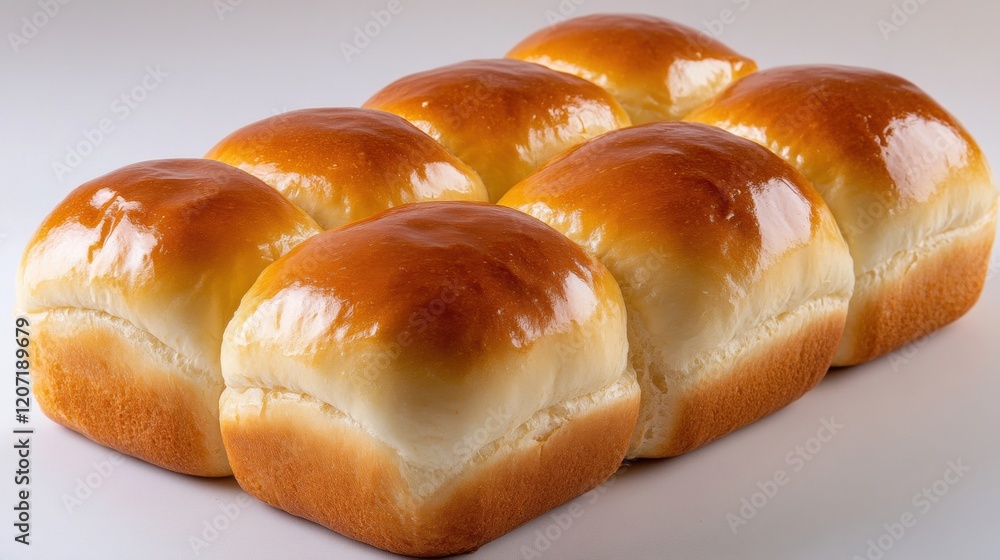 Freshly Baked Soft Dinner Rolls on a Neutral Background Freshly Baked Soft Dinner Rolls on a Neutral Background