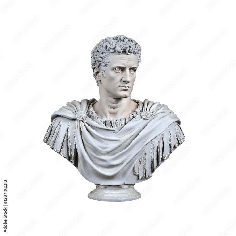 Obraz premium Roman Emperor Bust Sculpture - Classical Art, History, and Heritage