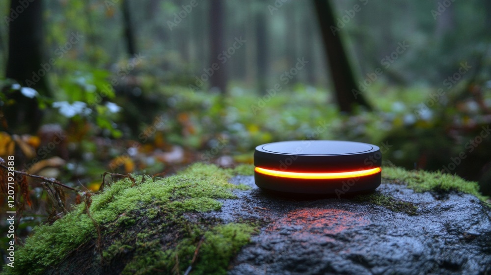 Illuminated Device in a Forest Setting Illuminated Device in a Forest Setting