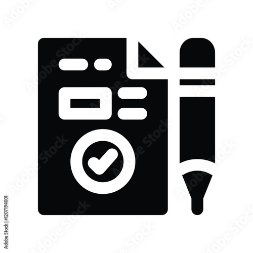 contract solid icon. vector icon for your website, mobile, presentation, and logo design.