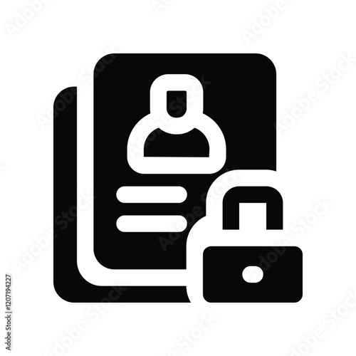 personal data solid icon. vector icon for your website, mobile, presentation, and logo design.