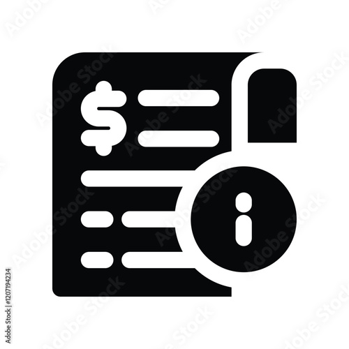 financial information solid icon. vector icon for your website, mobile, presentation, and logo design.