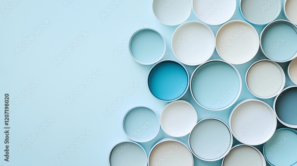 Shades of Blue: Abstract Background with Circular Shapes Shades of Blue: Abstract Background with Circular Shapes