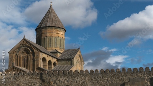 The Svetitskhoveli Cathedral in the historic town of Mtskheta, Georgia photo