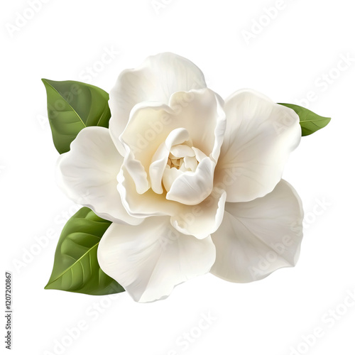 gardenia flower isolated on transparent background