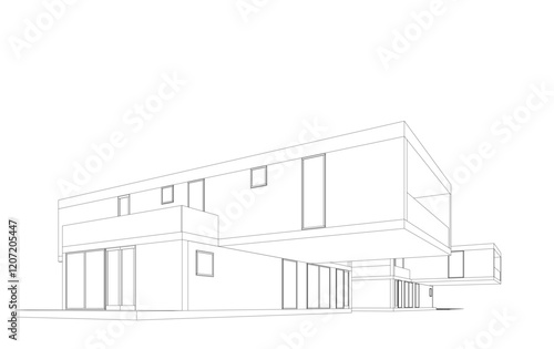 sketch of house