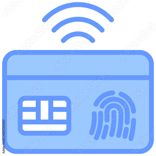 Smart Card Blue Icon