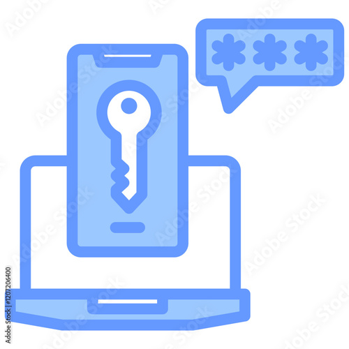 Two Step Verification Blue Icon