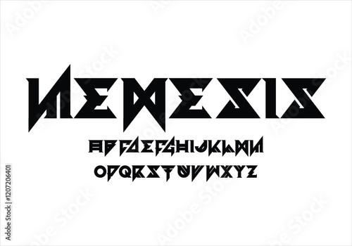 Newesis font for logo and headline. Isolated vector typeset