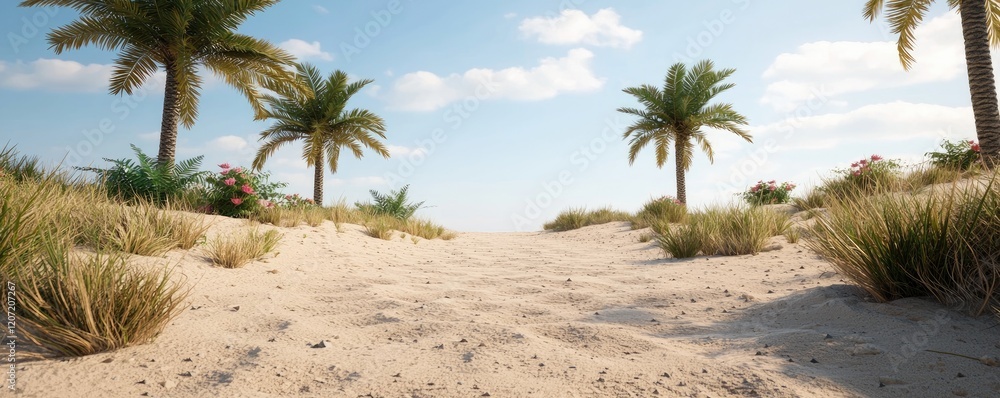 A serene beach scene at sunset with palm trees, gentle waves, and a starry sky, evoking tranquility and natural beauty. A serene beach scene at sunset with palm trees, gentle waves, and a starry sky, evoking tranquility and natural beauty.
