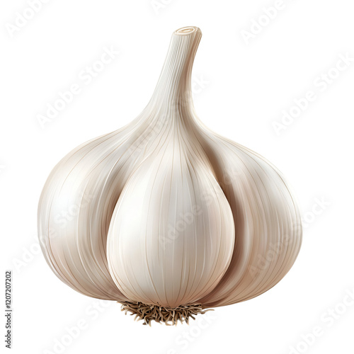 garlic bulb isolated on transparent background