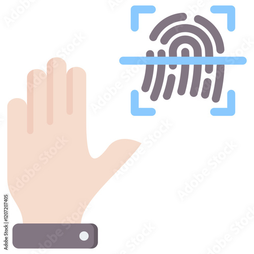 Biometric Flat Icon