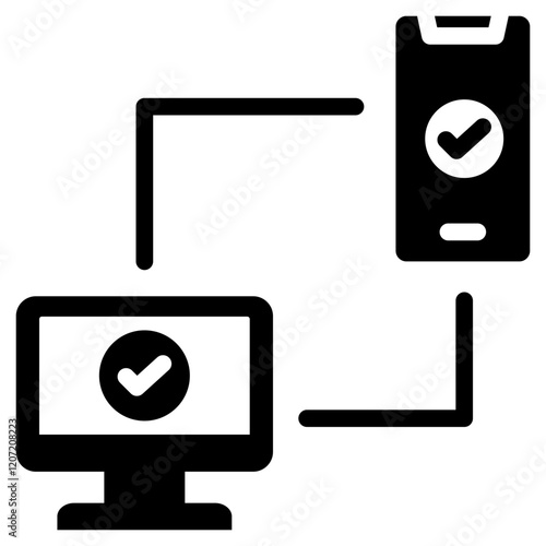 Two Factor Authentication Glyph Icon