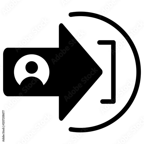 Login Session Glyph Icon