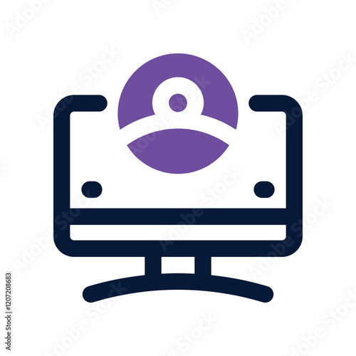 online meeting dual tone icon. vector icon for your website, mobile, presentation, and logo design.