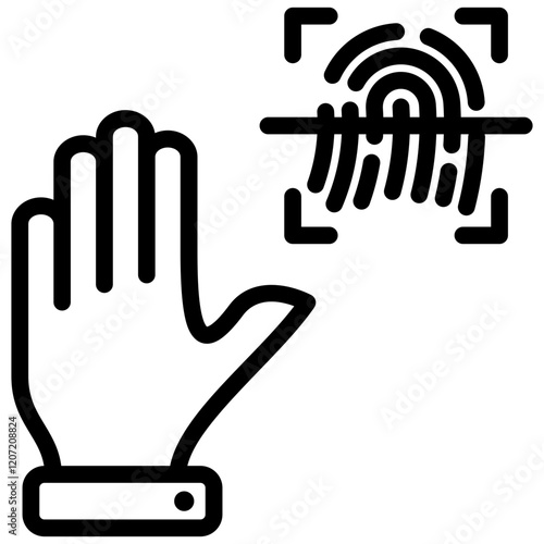 Biometric Outline Icon