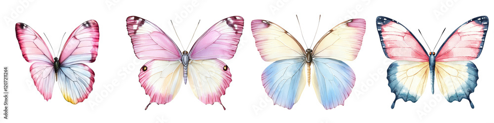 Delicate Butterfly Ensemble in Vibrant Hues Showcasing Nature s Enchanting Beauty Delicate Butterfly Ensemble in Vibrant Hues Showcasing Nature s Enchanting Beauty