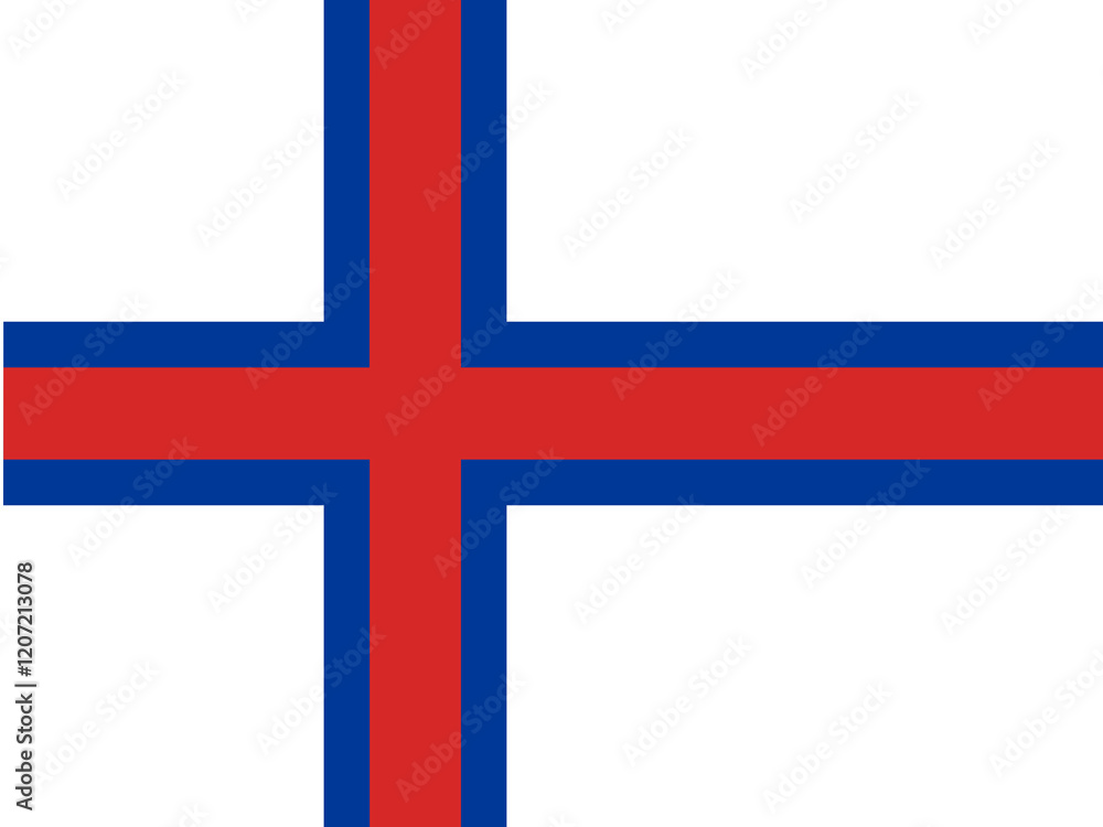 Naklejka premium Faroe Islands flag illustrator country flags