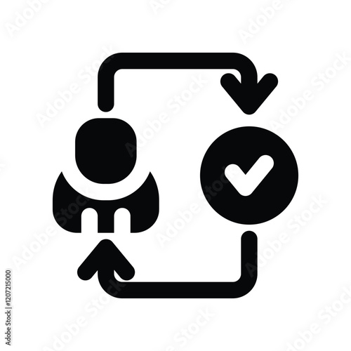 process icon. vector glyph icon for your website, mobile, presentation, and logo design.