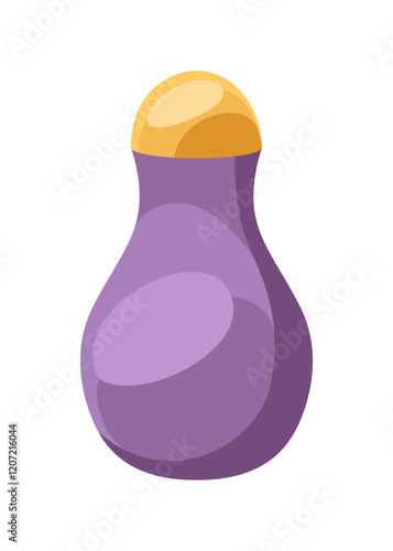 Cartoon perfume bottle, scented water and perfumes retro packaging. Fashion vintage bottle, decorative girly cosmetics flat decent vector