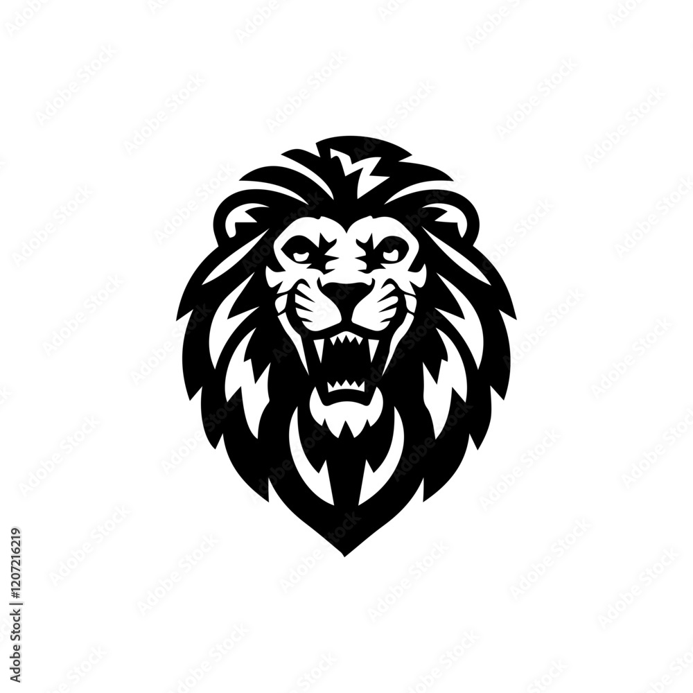 Obraz premium Head lion logo vector 