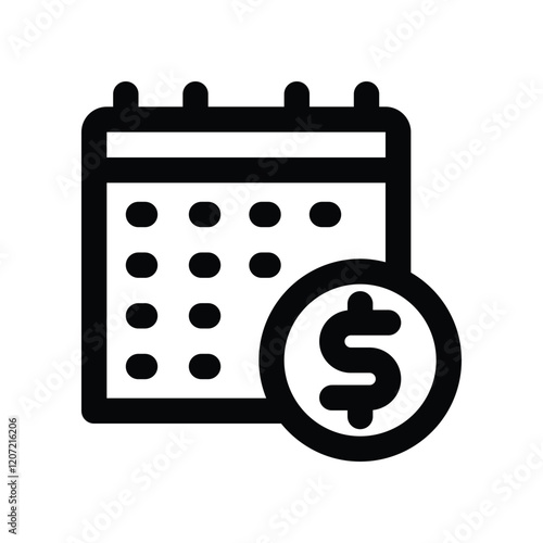 salary icon. vector line icon for your website, mobile, presentation, and logo design.
