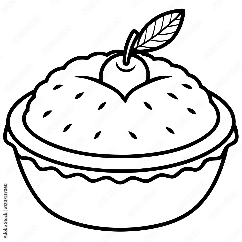 Peach Cobbler Illustration Vector Peach Cobbler Illustration Vector