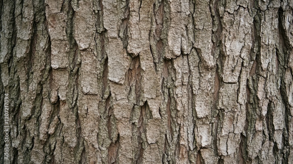 Close-up view of the rough, weathered texture on an old oak tree trunk showcasing intricate patterns for design use Close-up view of the rough, weathered texture on an old oak tree trunk showcasing intricate patterns for design use