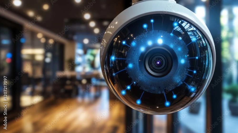 Modern Security Camera System in an Office Setting Modern Security Camera System in an Office Setting