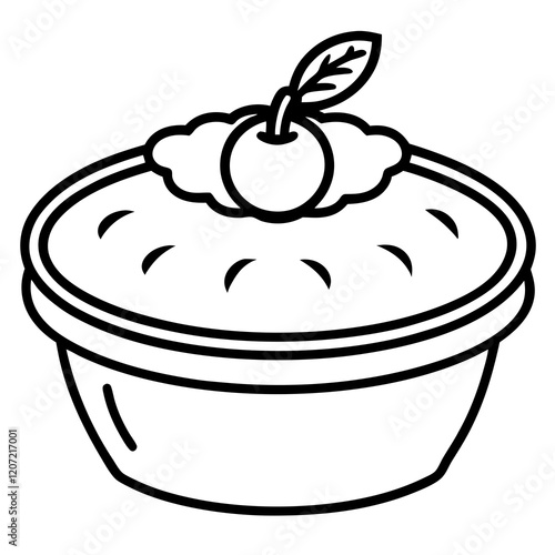 Peach Cobbler Illustration Vector