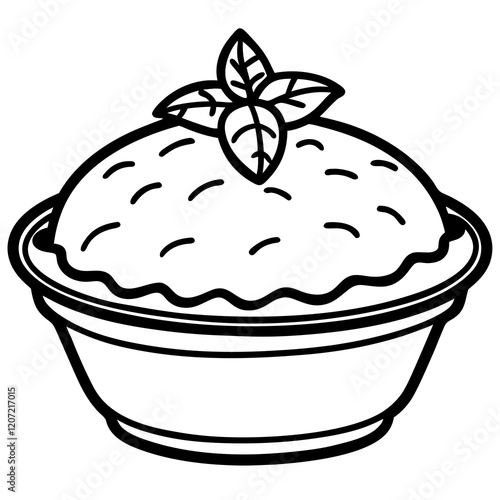 Peach Cobbler Illustration Vector