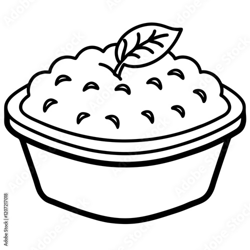 Peach Cobbler Illustration Vector