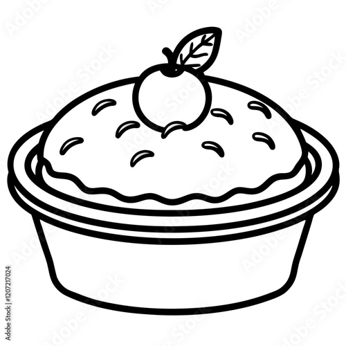Peach Cobbler Illustration Vector
