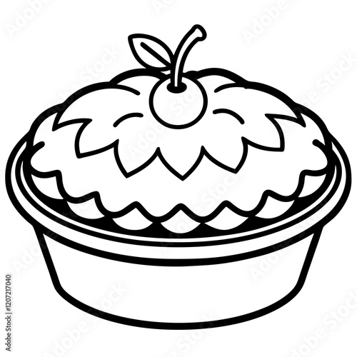 Peach Cobbler Illustration Vector