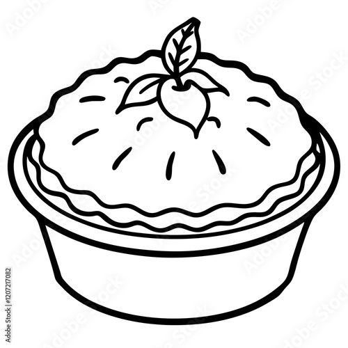 Peach Cobbler Illustration Vector