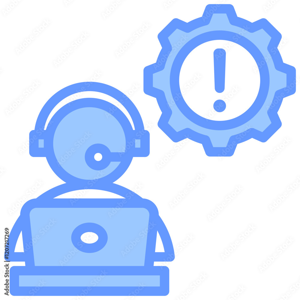 Incident Command Centre Blue Icon Incident Command Centre Blue Icon