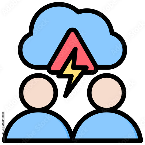 Crisis Communication Outline Color Icon