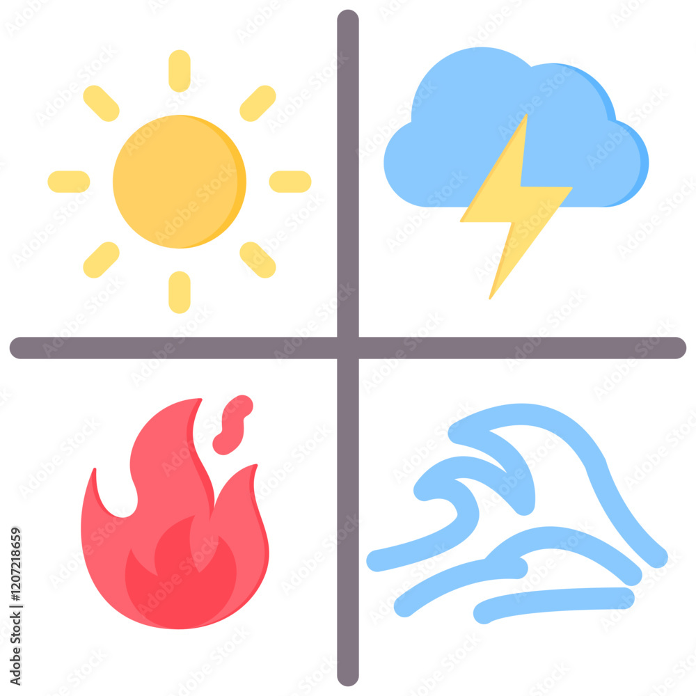 Disaster Flat Icon Disaster Flat Icon