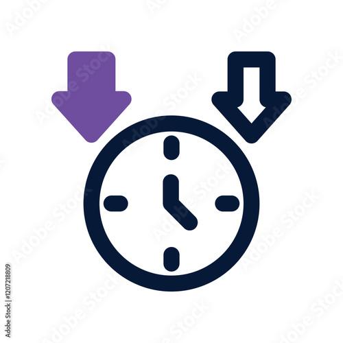 Free Download time pressure icon. vector dual tone icon for your website, mobile, presentation, and logo design. - GFXLoad