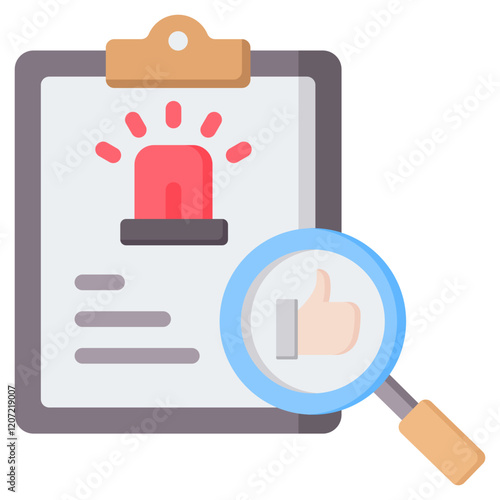 Incident Review Flat Icon