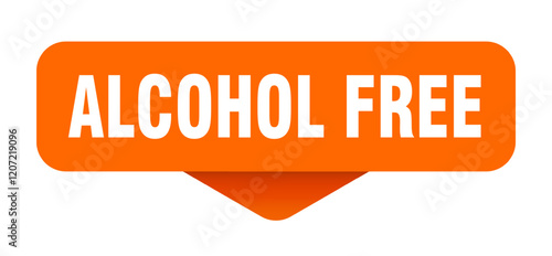 alcohol free sticker. alcohol free sign on transparent background