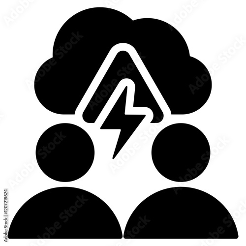 Crisis Communication Glyph Icon