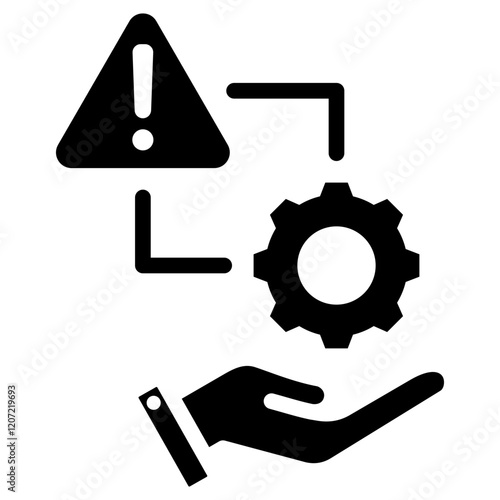 Crisis Handling Glyph Icon