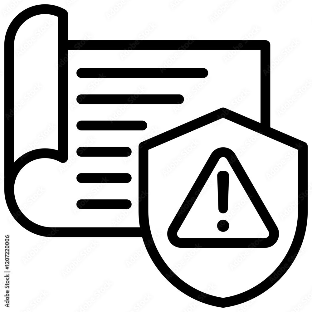 Contingency Plan Outline Icon Contingency Plan Outline Icon