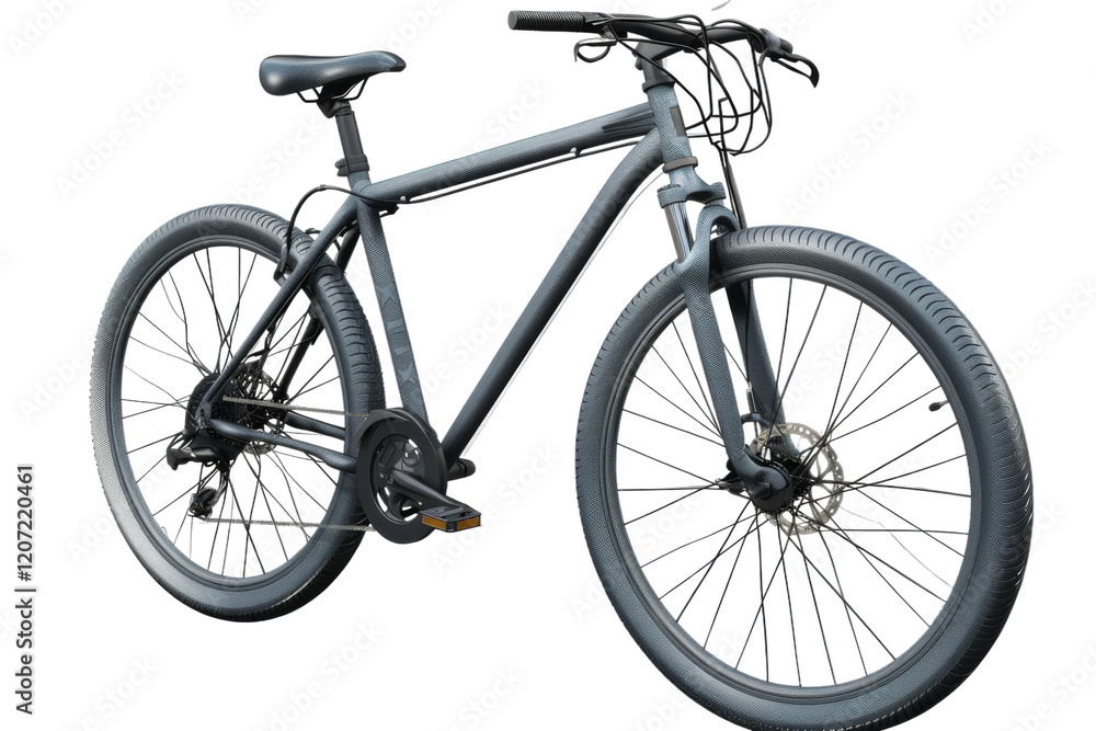 Fototapeta premium Classic blue bike with retro handlebars and wheels, isolated cleanly.